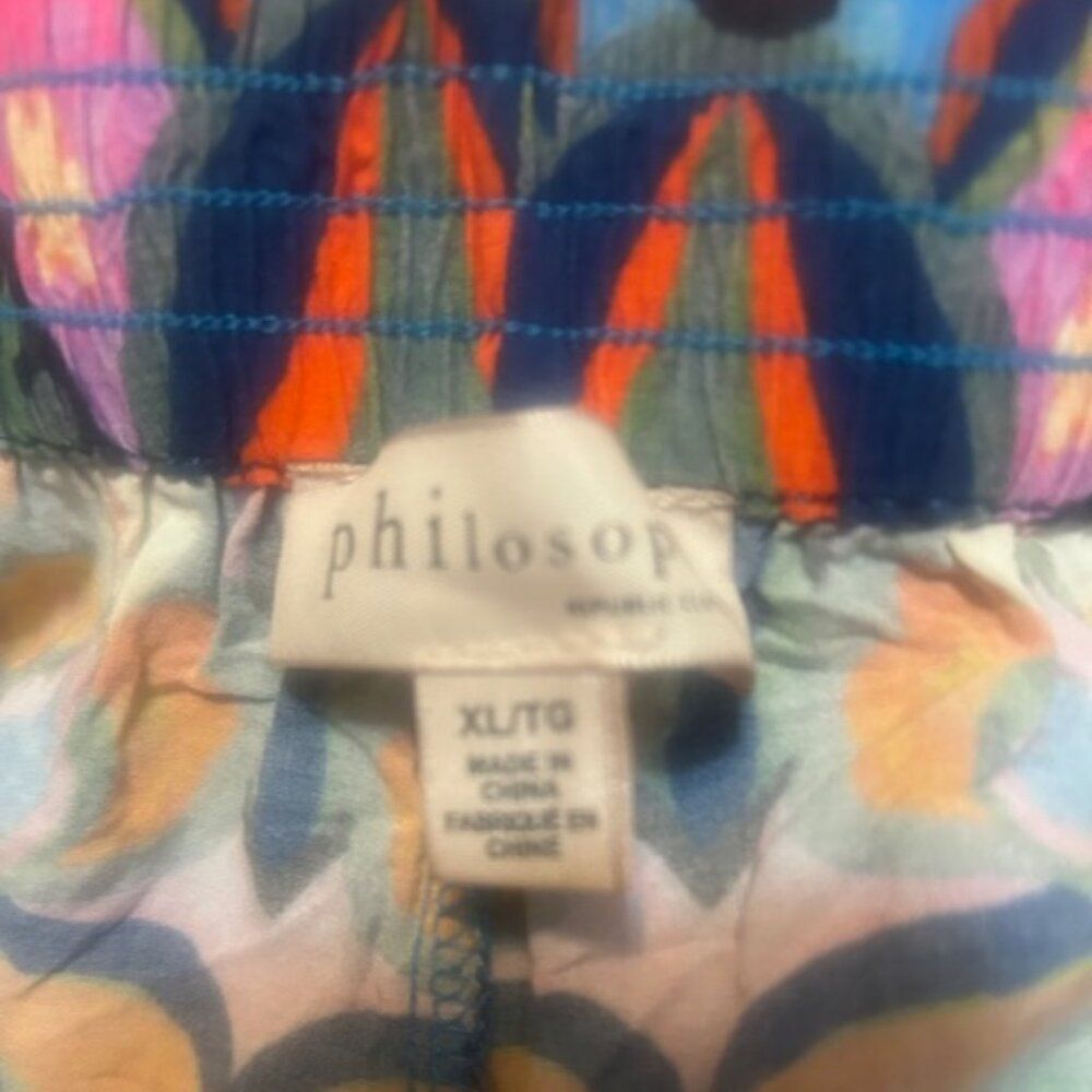 Philosophy Multi-color Floral wide leg pants, size XL - Picture 4 of 5